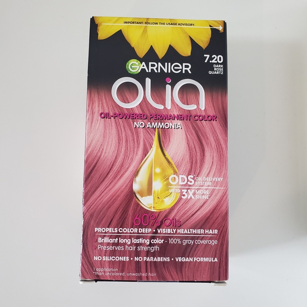 GARNIER Olia Bold Brilliant Hair Coloring, Ammonia Free - 7.20 DARK ROSE QUARTZ